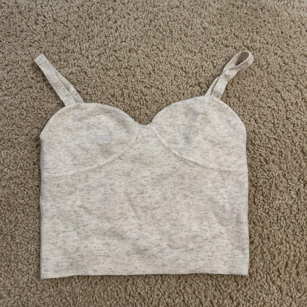 Aritzia wilfred knit crop top